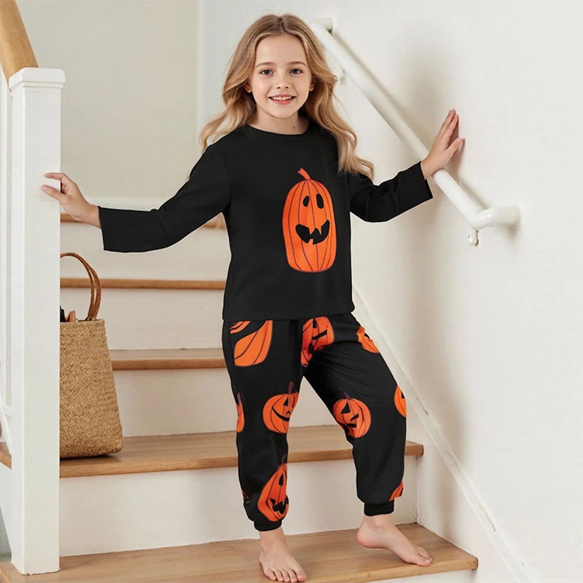 Halloween Family Matching Pajamas Pumpkin Sleepwear Family Look Pyjamas - ChildAngle