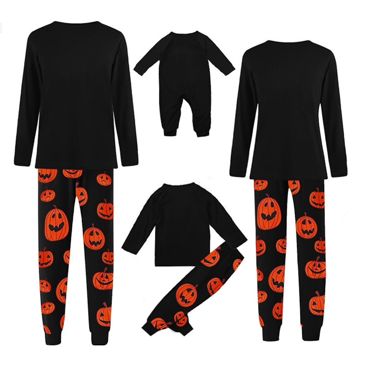 Halloween Family Matching Pajamas Pumpkin Sleepwear Family Look Pyjamas - ChildAngle
