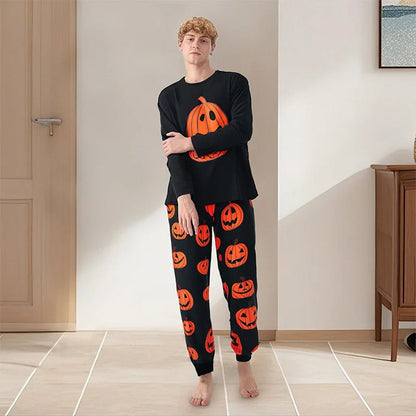 Halloween Family Matching Pajamas Pumpkin Sleepwear Family Look Pyjamas - ChildAngle