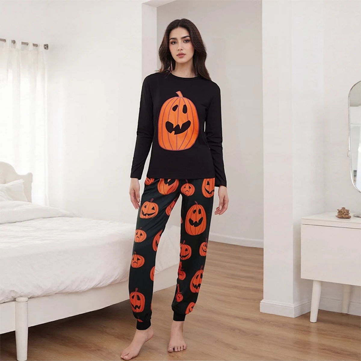 Halloween Family Matching Pajamas Pumpkin Sleepwear Family Look Pyjamas - ChildAngle