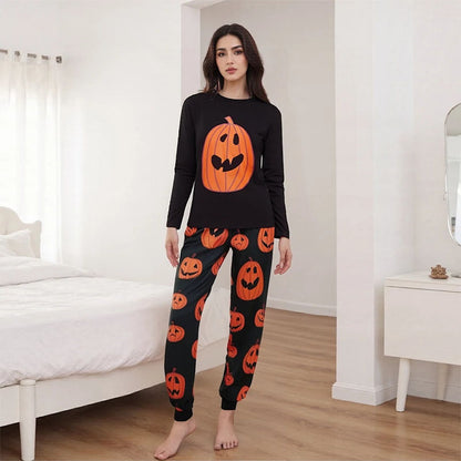 Halloween Family Matching Pajamas Pumpkin Sleepwear Family Look Pyjamas - ChildAngle