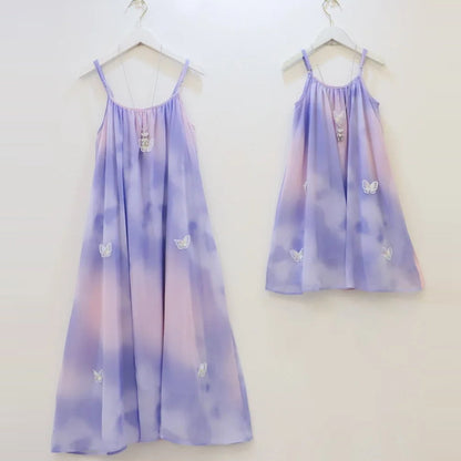 Tie Dye Mommy and Me Matching Dress Strap Dress - ChildAngle