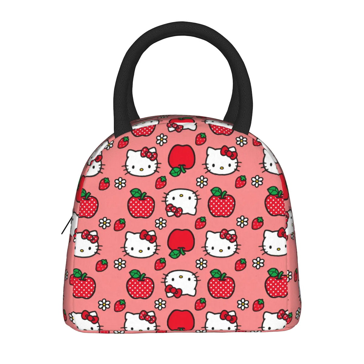 Red Hello Kitty Lunch Bags Portable Insulated School Lunch Bags - ChildAngle