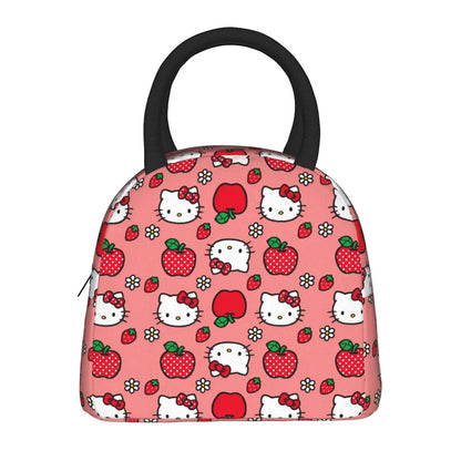 Red Hello Kitty Lunch Bags Portable Insulated School Lunch Bags - ChildAngle