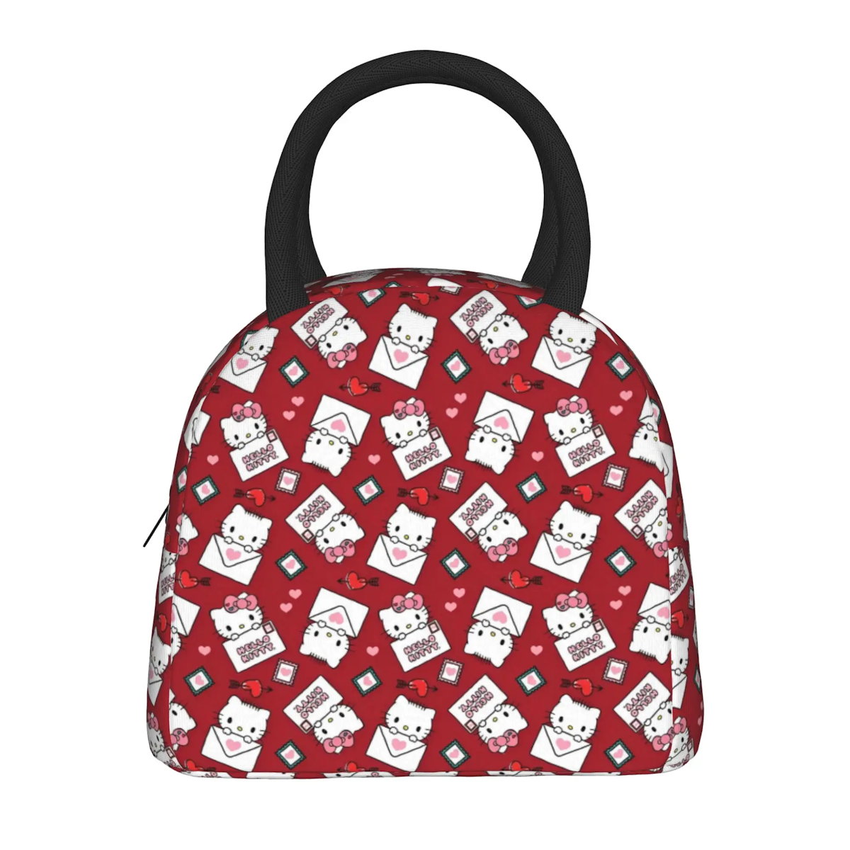 Red Hello Kitty Lunch Bags Portable Insulated School Lunch Bags - ChildAngle