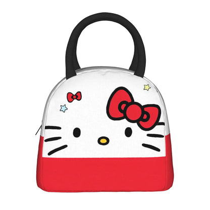 Red Hello Kitty Lunch Bags Portable Insulated School Lunch Bags - ChildAngle