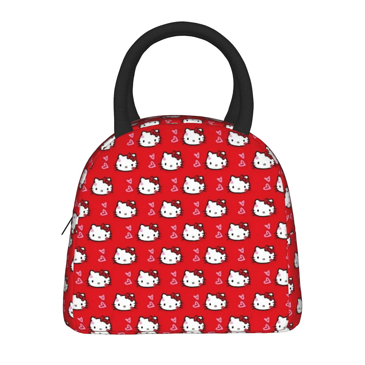Red Hello Kitty Lunch Bags Portable Insulated School Lunch Bags - ChildAngle