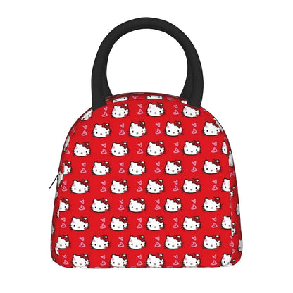 Red Hello Kitty Lunch Bags Portable Insulated School Lunch Bags - ChildAngle