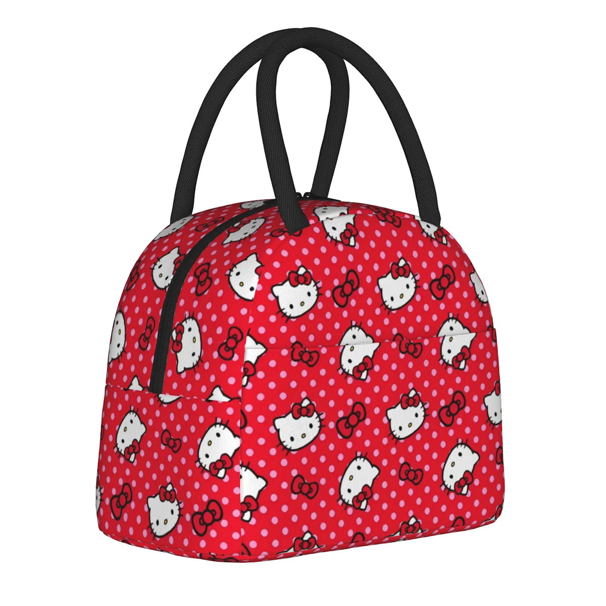 Red Hello Kitty Lunch Bags Portable Insulated School Lunch Bags - ChildAngle