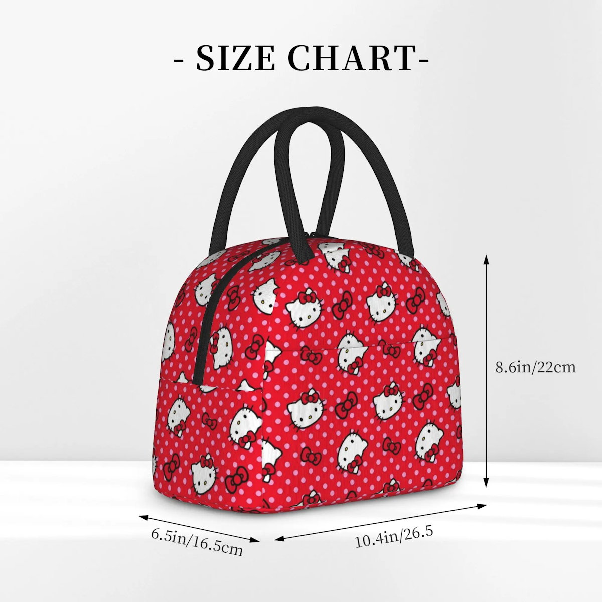 Red Hello Kitty Lunch Bags Portable Insulated School Lunch Bags - ChildAngle