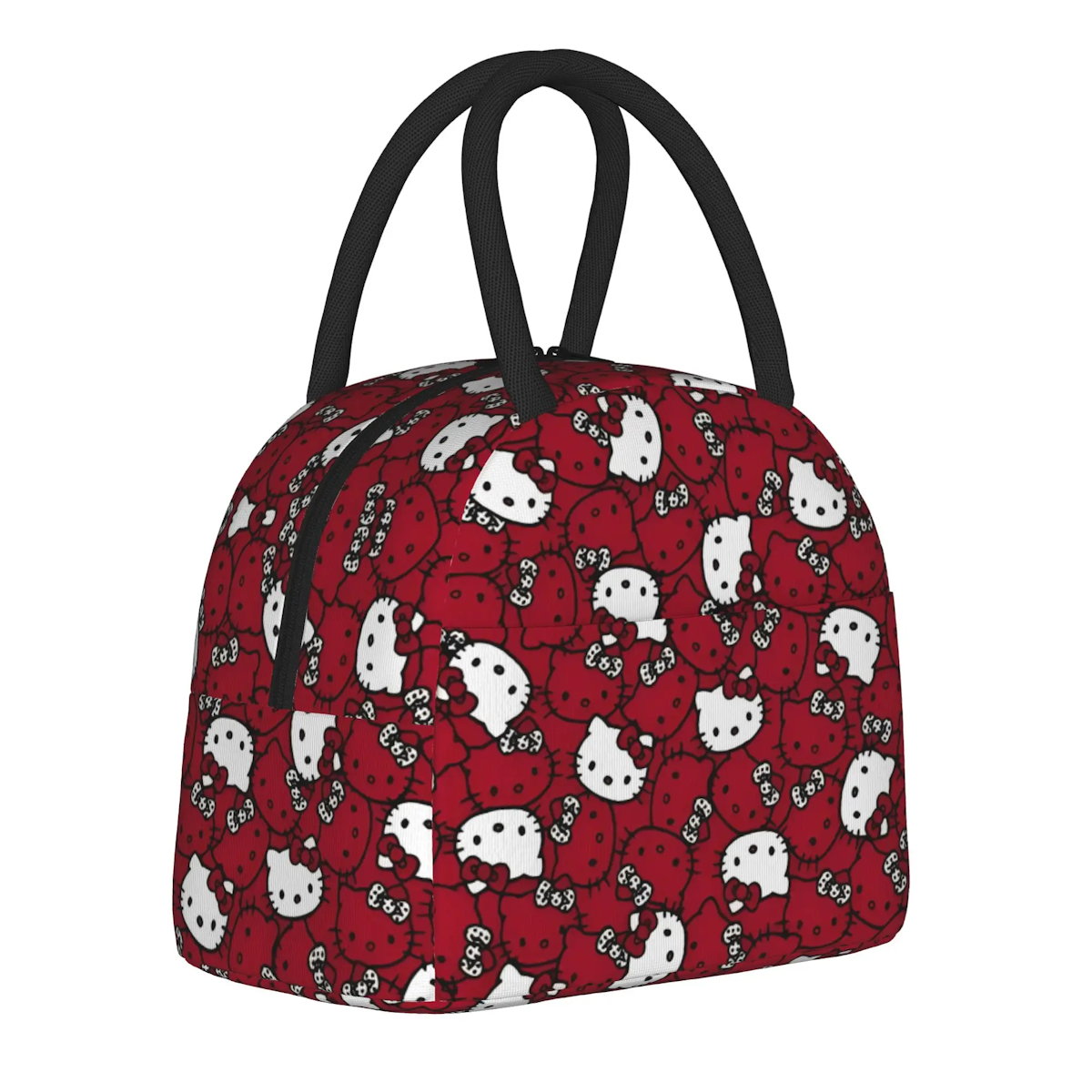 Red Hello Kitty Lunch Bags Portable Insulated School Lunch Bags - ChildAngle