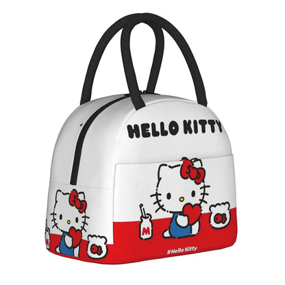 Red Hello Kitty Lunch Bags Portable Insulated School Lunch Bags - ChildAngle