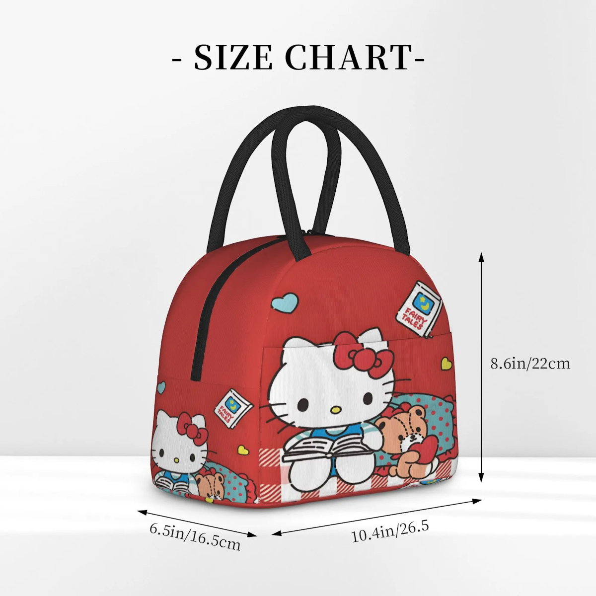 Red Hello Kitty Lunch Bags Portable Insulated School Lunch Bags - ChildAngle