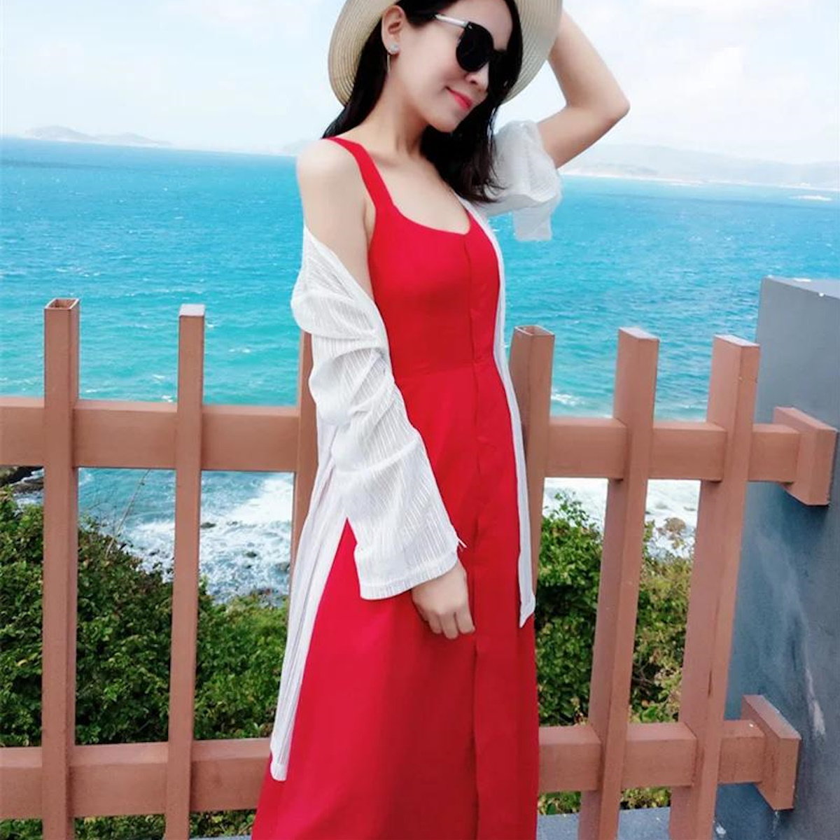 Mommy and Me Matching Dress Red Sleeveless Dress for Halter Back Ruffle Dress - ChildAngle