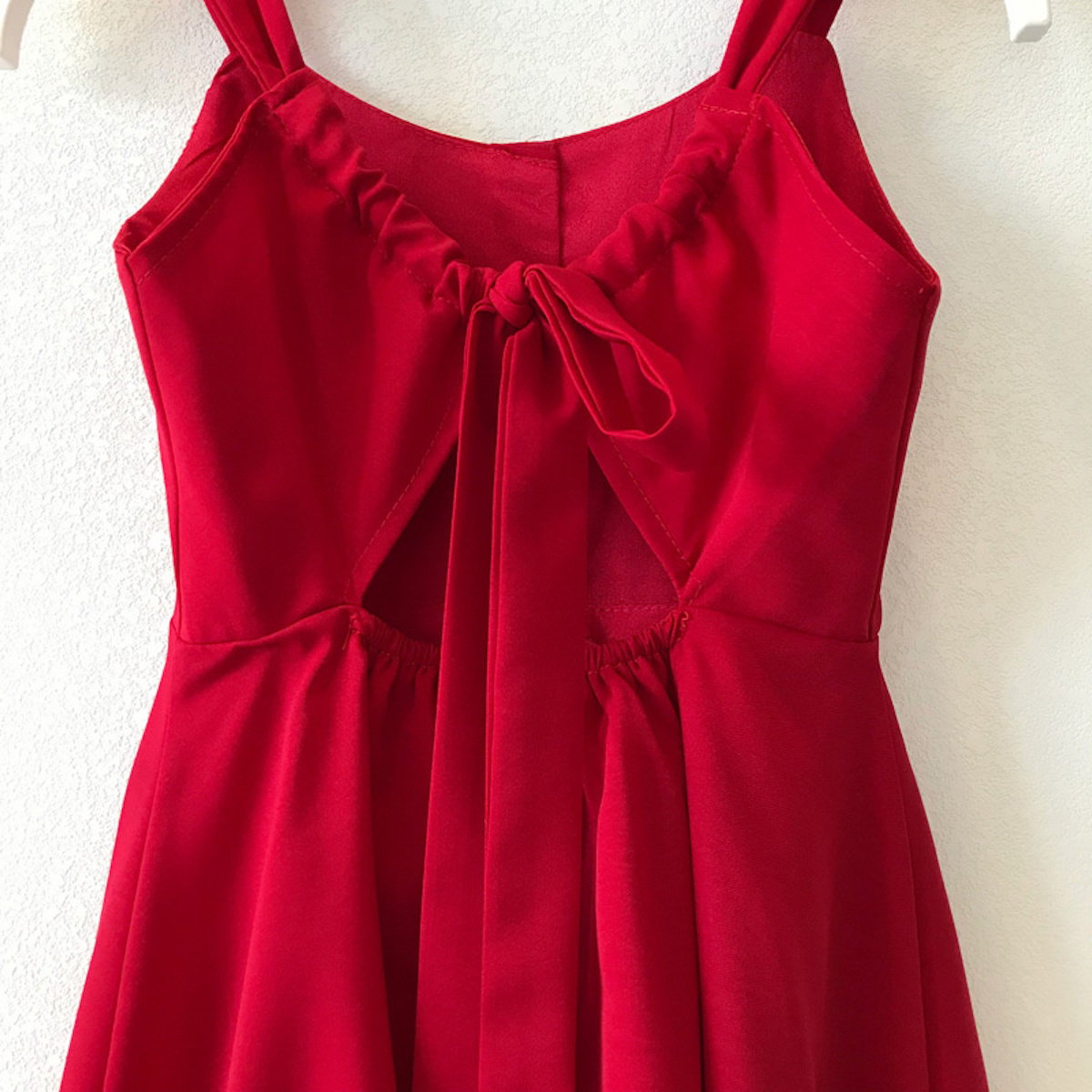 Mommy and Me Matching Dress Red Sleeveless Dress for Halter Back Ruffle Dress - ChildAngle