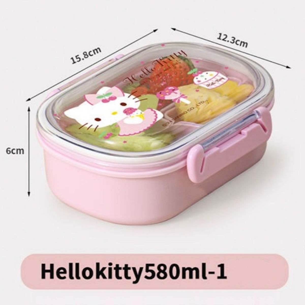 Childrens Lunch Box Cinnamoroll My Melody Hello Kitty double-sided Lunch Box Cartoon Bento Boxes with 3 Compartments Removable- ChildAngle