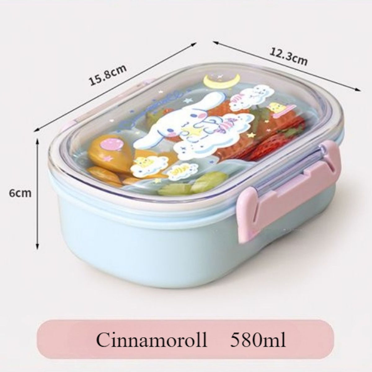 Childrens Lunch Box Cinnamoroll My Melody Hello Kitty double-sided Lunch Box Cartoon Bento Boxes with 3 Compartments Removable- ChildAngle