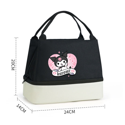 Kuromi Lunch Bag Portable Tote for School and Office - ChildAngle