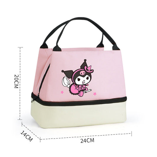 Kuromi Lunch Bag Portable Tote for School and Office - ChildAngle