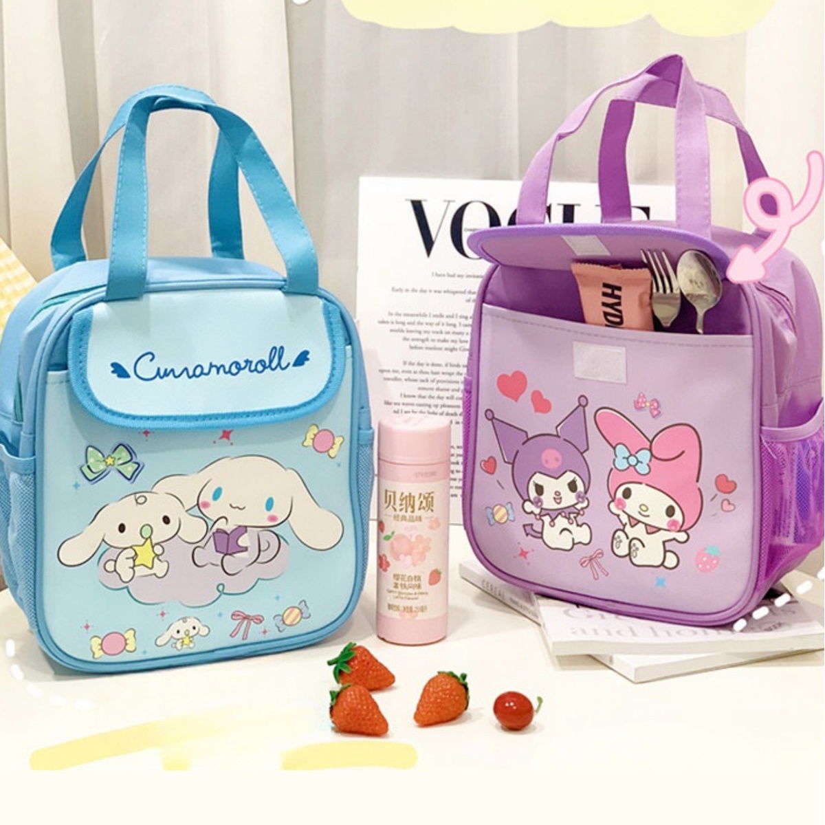 Sanrio Lunch Bag Tote Portable Insulated Lunch Tote for School Kids