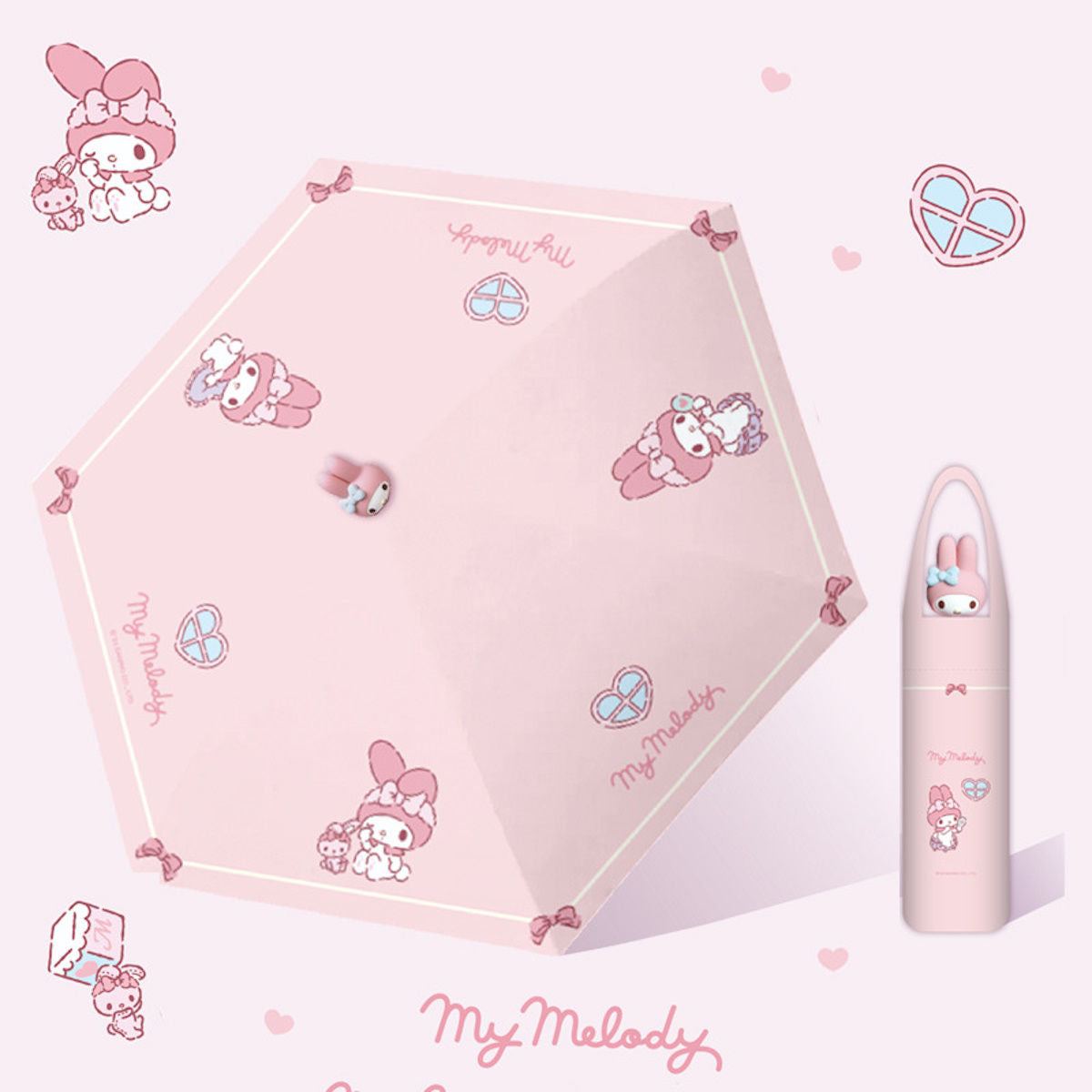 Kids My Melody Umbrella Automatic Folding Umbrella for Children - ChildAngle