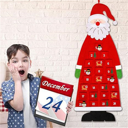 1PC Fabric Felt Advent Calendar Santa Elk Snowman Christmas - ChildAngle
