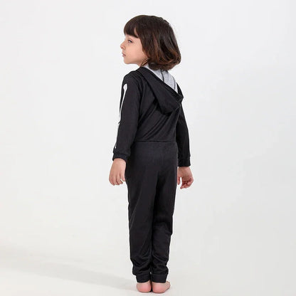 Halloween Family Matching Pajamas Hooded Skeleton Print Sleepwear Pyjamas - ChildAngle