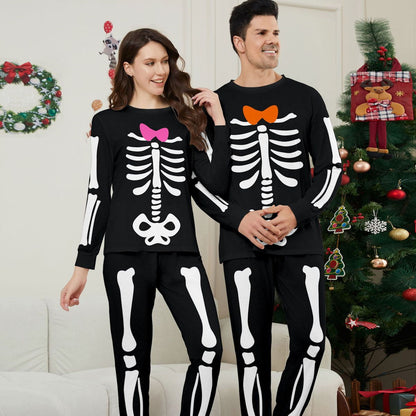 Halloween Family Matching Pajamas Skeleton Print Sleepwear Family Look Pyjamas - ChildAngle