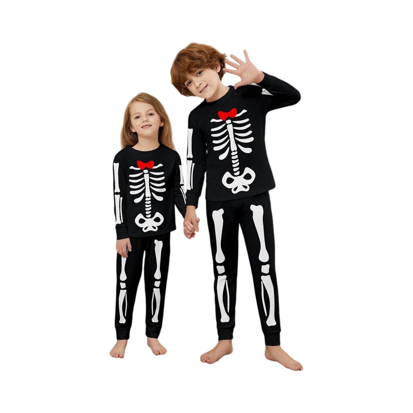 Halloween Family Matching Pajamas Skeleton Print Sleepwear Family Look Pyjamas - ChildAngle