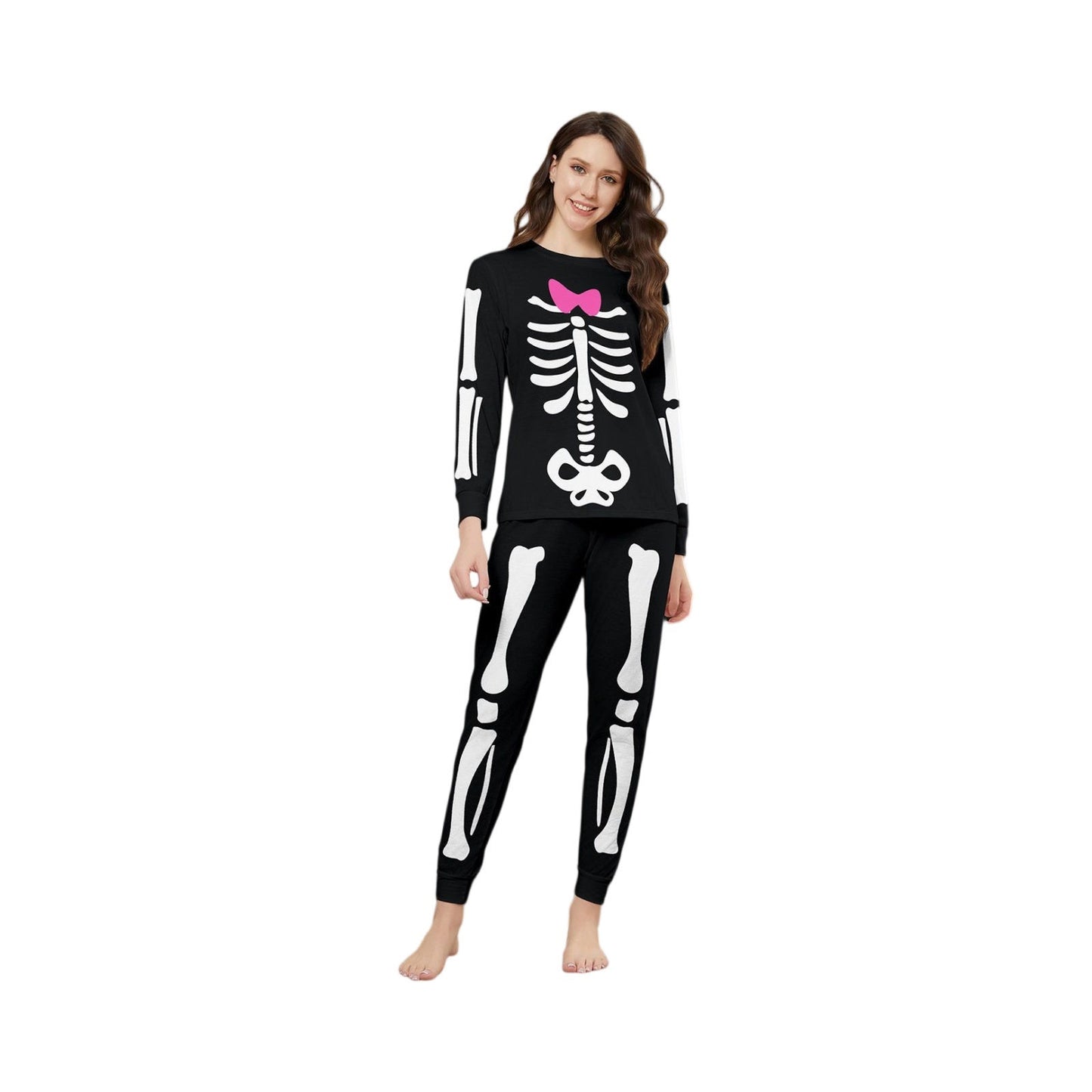 Halloween Family Matching Pajamas Skeleton Print Sleepwear Family Look Pyjamas - ChildAngle
