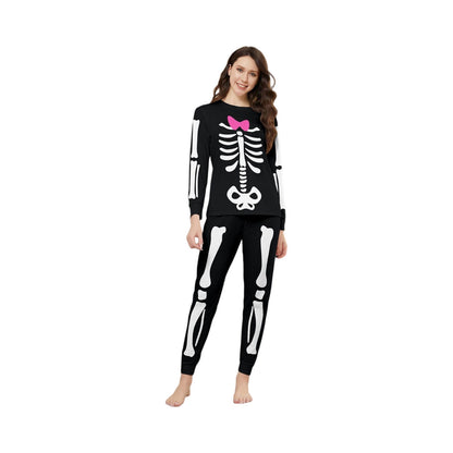 Halloween Family Matching Pajamas Skeleton Print Sleepwear Family Look Pyjamas - ChildAngle