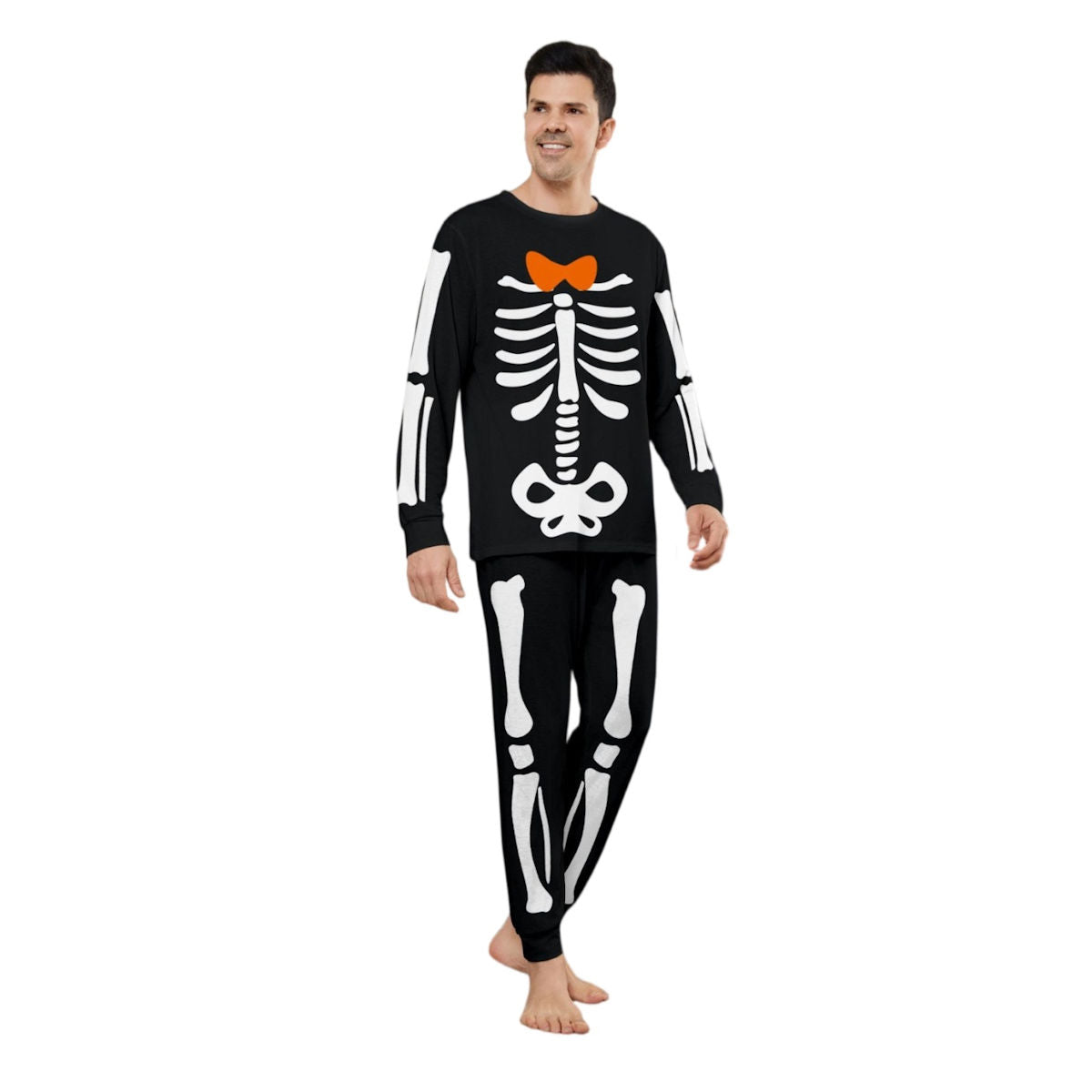 Halloween Family Matching Pajamas Skeleton Print Sleepwear Family Look Pyjamas - ChildAngle