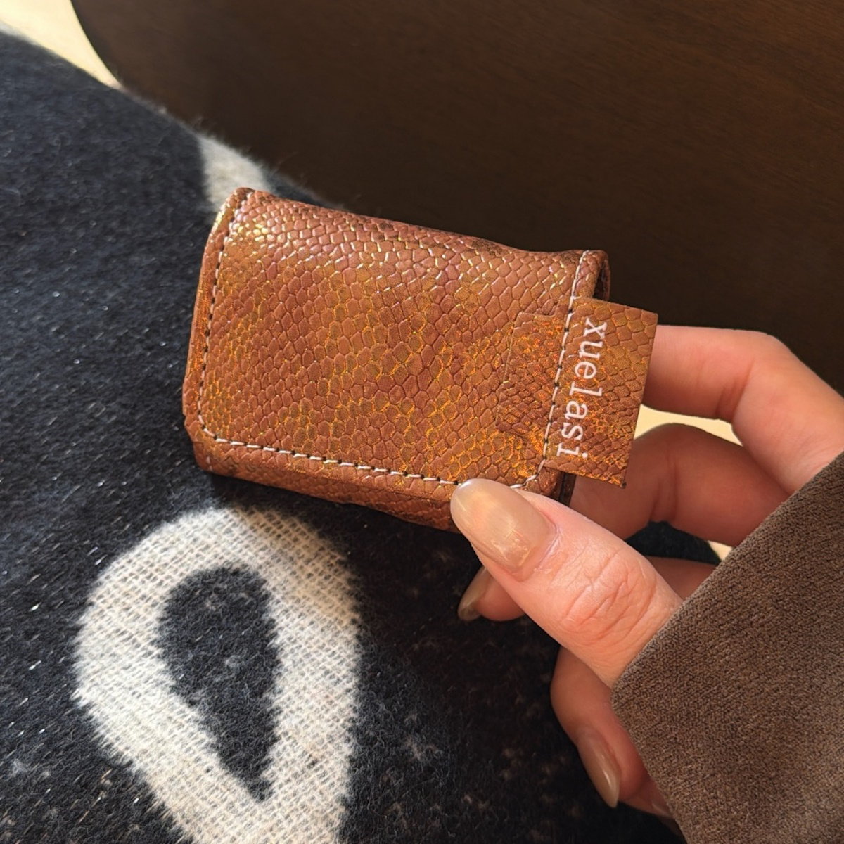 Colored Snake Skin Leather AirPods cases - ChildAngle
