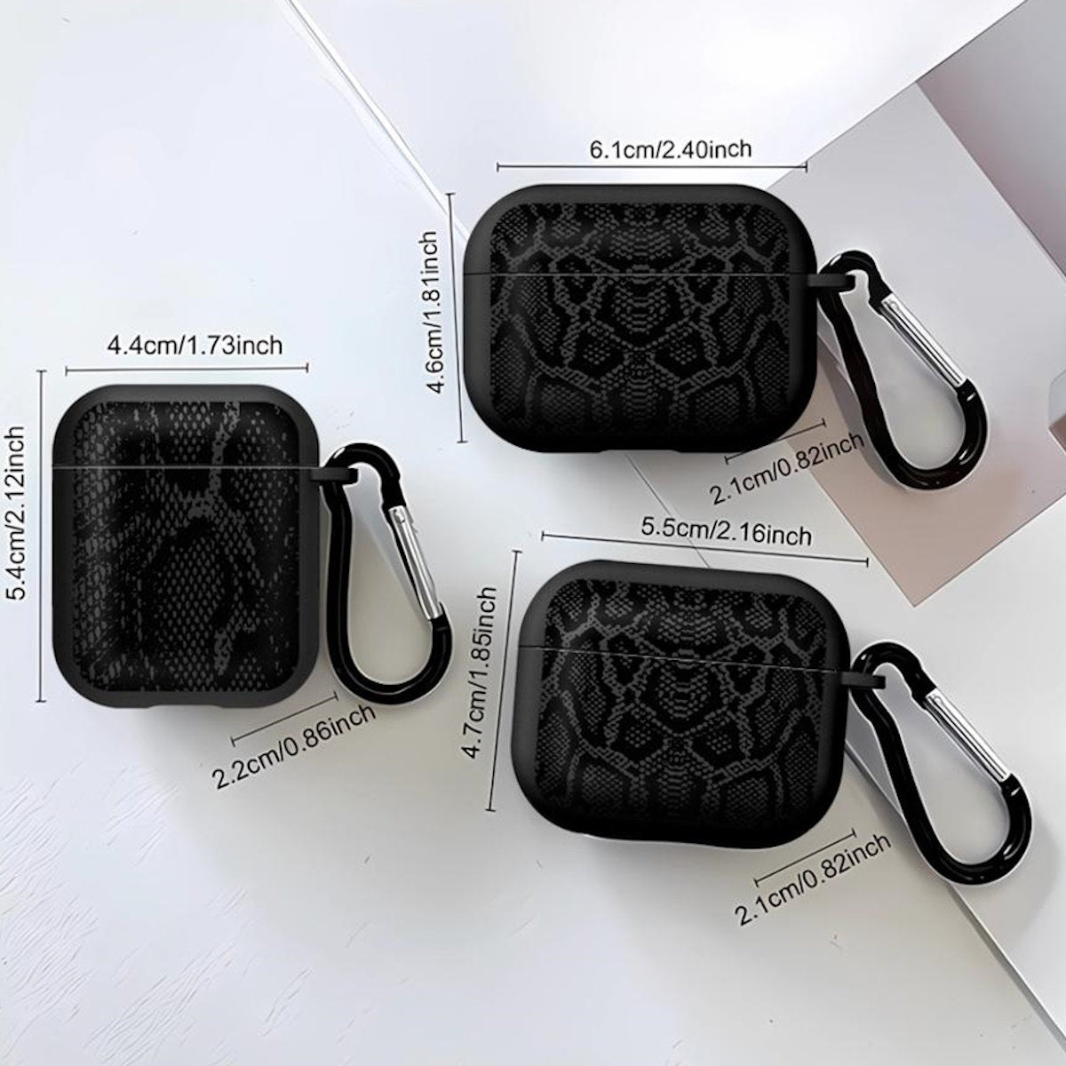 Snake Skin Print TPU AirPods Case - ChildAngle Animal Print AirPods Case