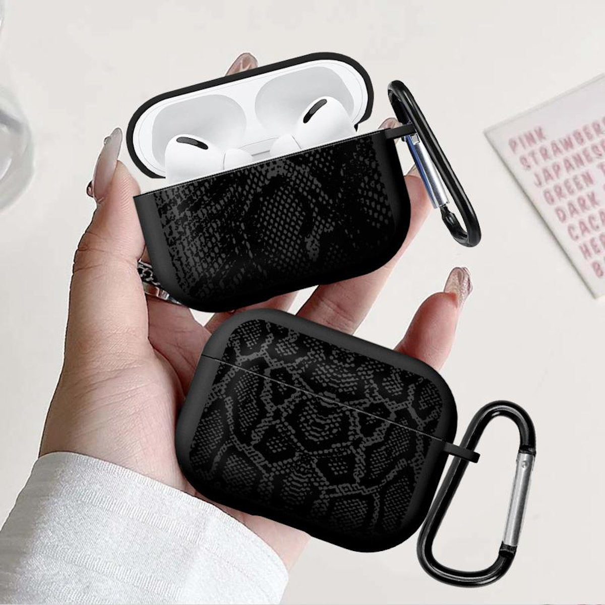 Snake Skin Print TPU AirPods Case - ChildAngle Animal Print AirPods Case