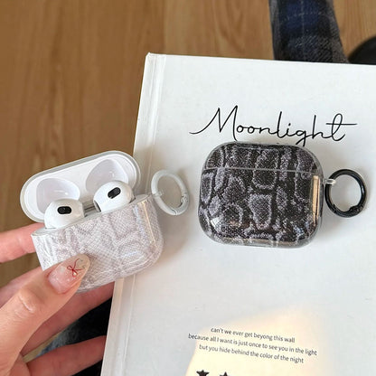 Snake Skin Print TPU AirPods Case - ChildAngle Animal Print AirPods Case