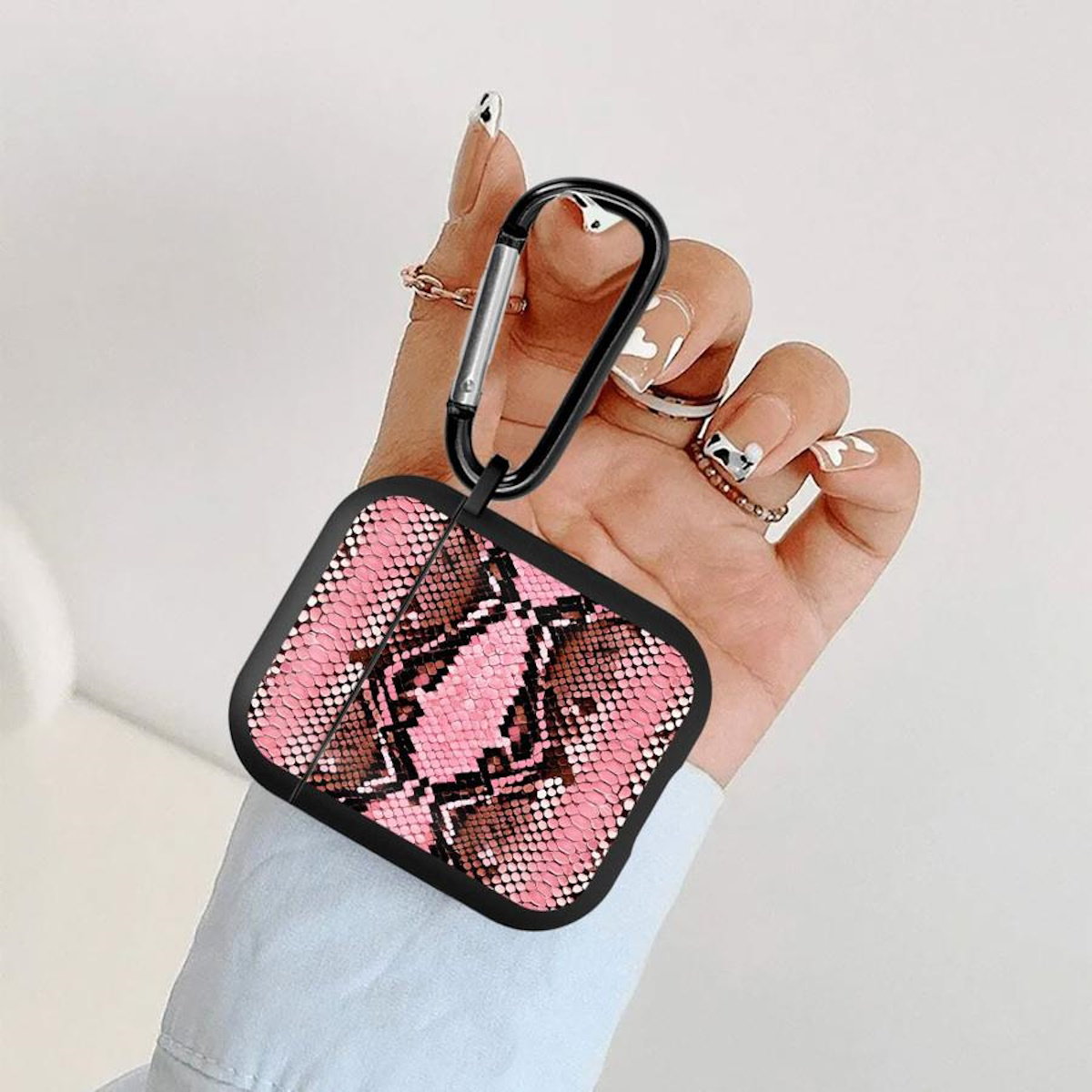 Snake Skin Print TPU AirPods Case - ChildAngle Animal Print AirPods Case