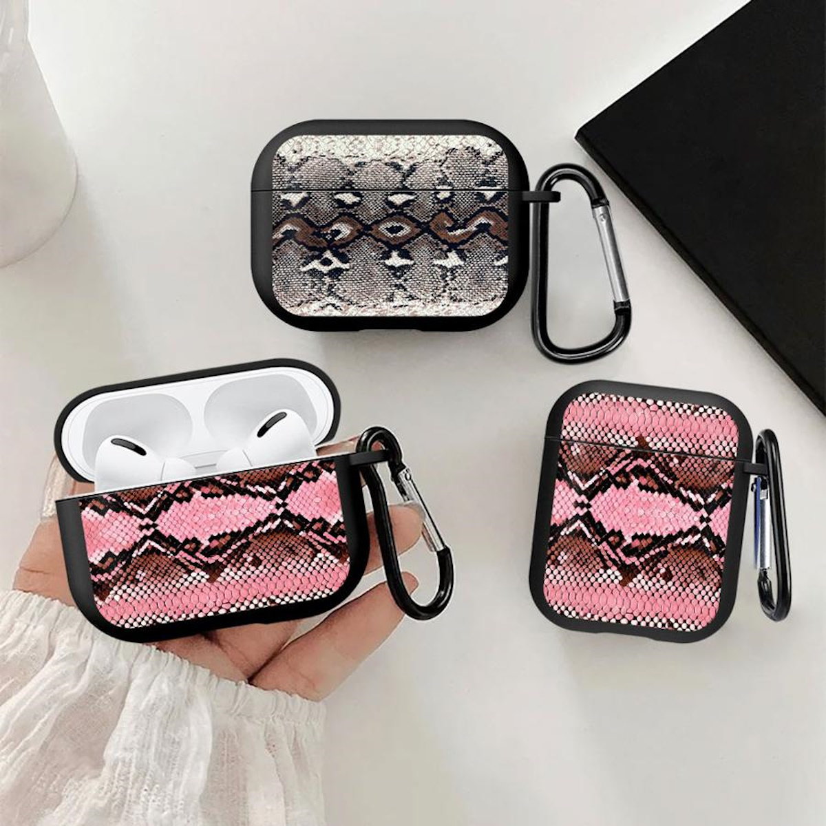 Snake Skin Print TPU AirPods Case - ChildAngle Animal Print AirPods Case