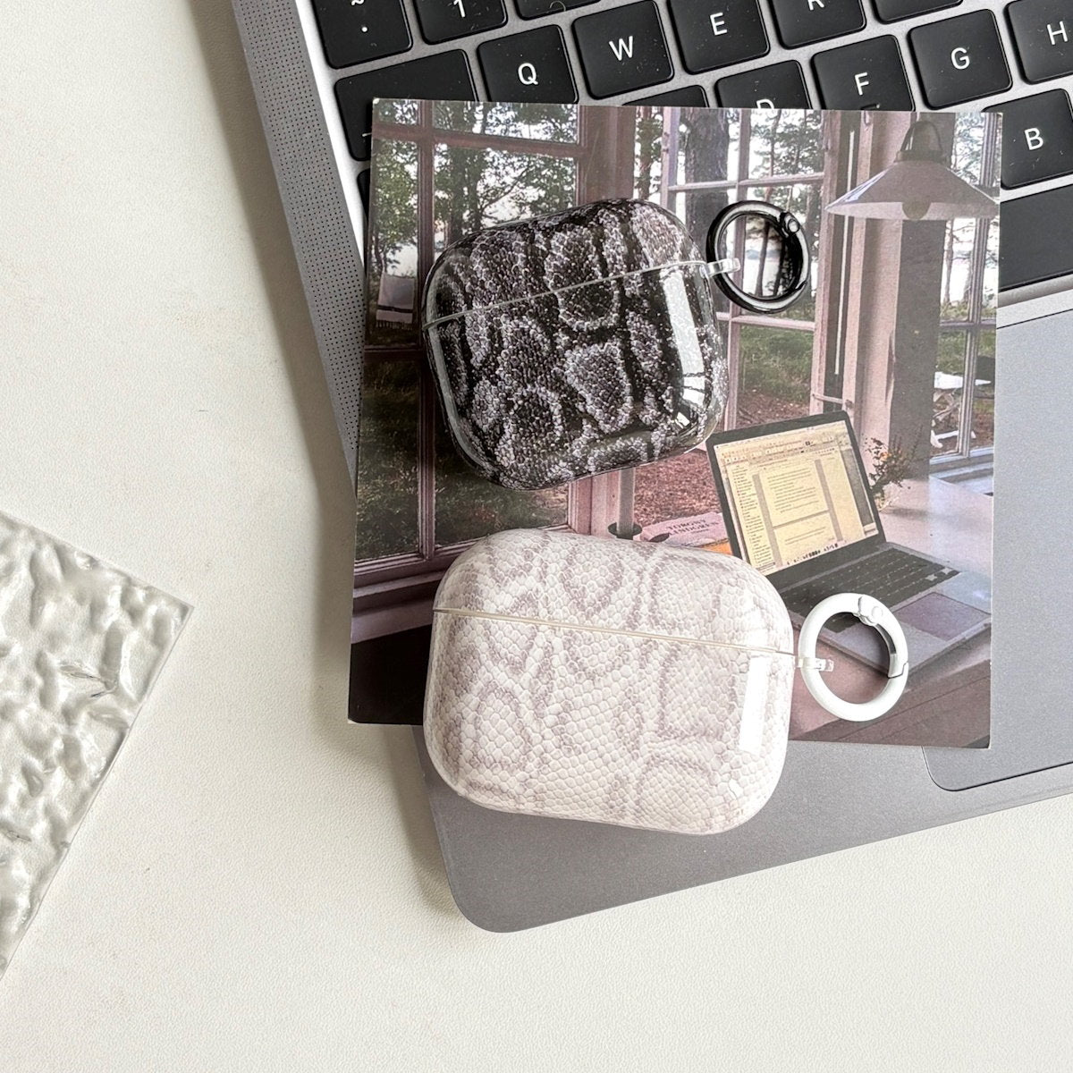 Snake Skin Print TPU AirPods Case - ChildAngle Animal Print AirPods Case