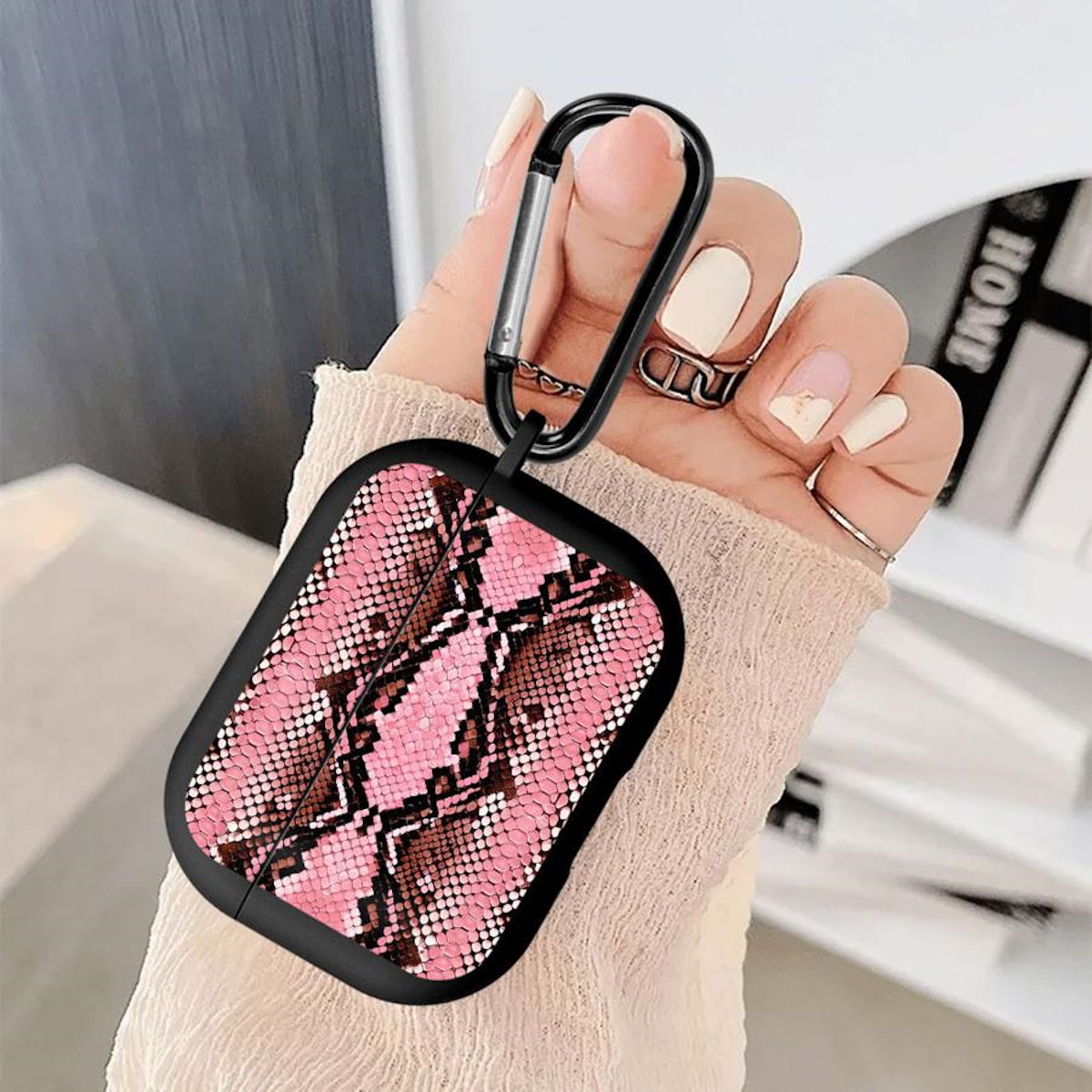 Snake Skin Print TPU AirPods Case - ChildAngle Animal Print AirPods Case
