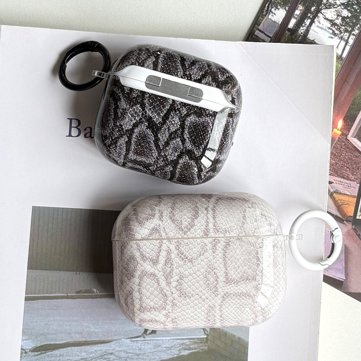 Snake Skin Print TPU AirPods Case - ChildAngle Animal Print AirPods Case