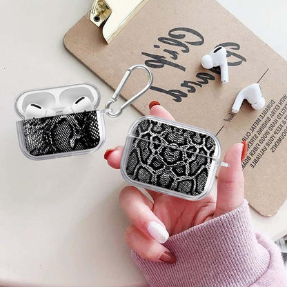 Snake Skin Print TPU AirPods Case - ChildAngle Animal Print AirPods Case