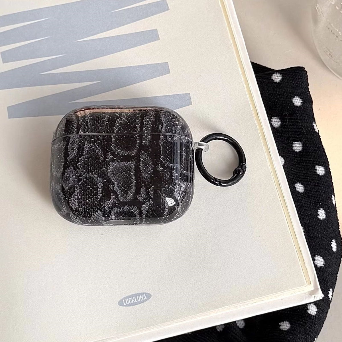 Snake Skin Print TPU AirPods Case - ChildAngle Animal Print AirPods Case