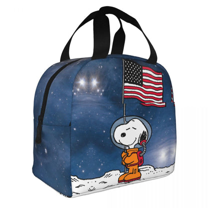 Snoopy Lunch Bag Picnic Portable Lunch Bag Tote for School - ChildAngle