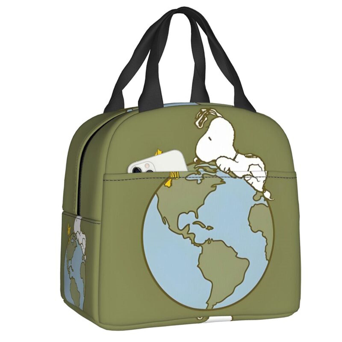 Snoopy Lunch Bag Picnic Portable Lunch Bag Tote for School - ChildAngle