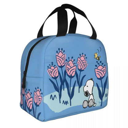 Snoopy Lunch Bag Picnic Portable Lunch Bag Tote for School - ChildAngle