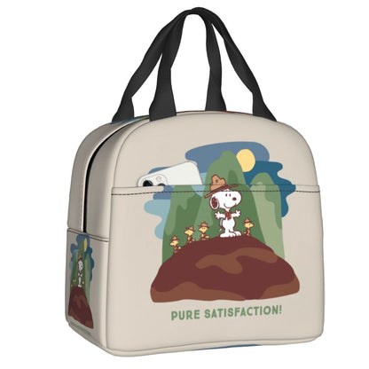 Snoopy Lunch Bag Picnic Portable Lunch Bag Tote for School - ChildAngle