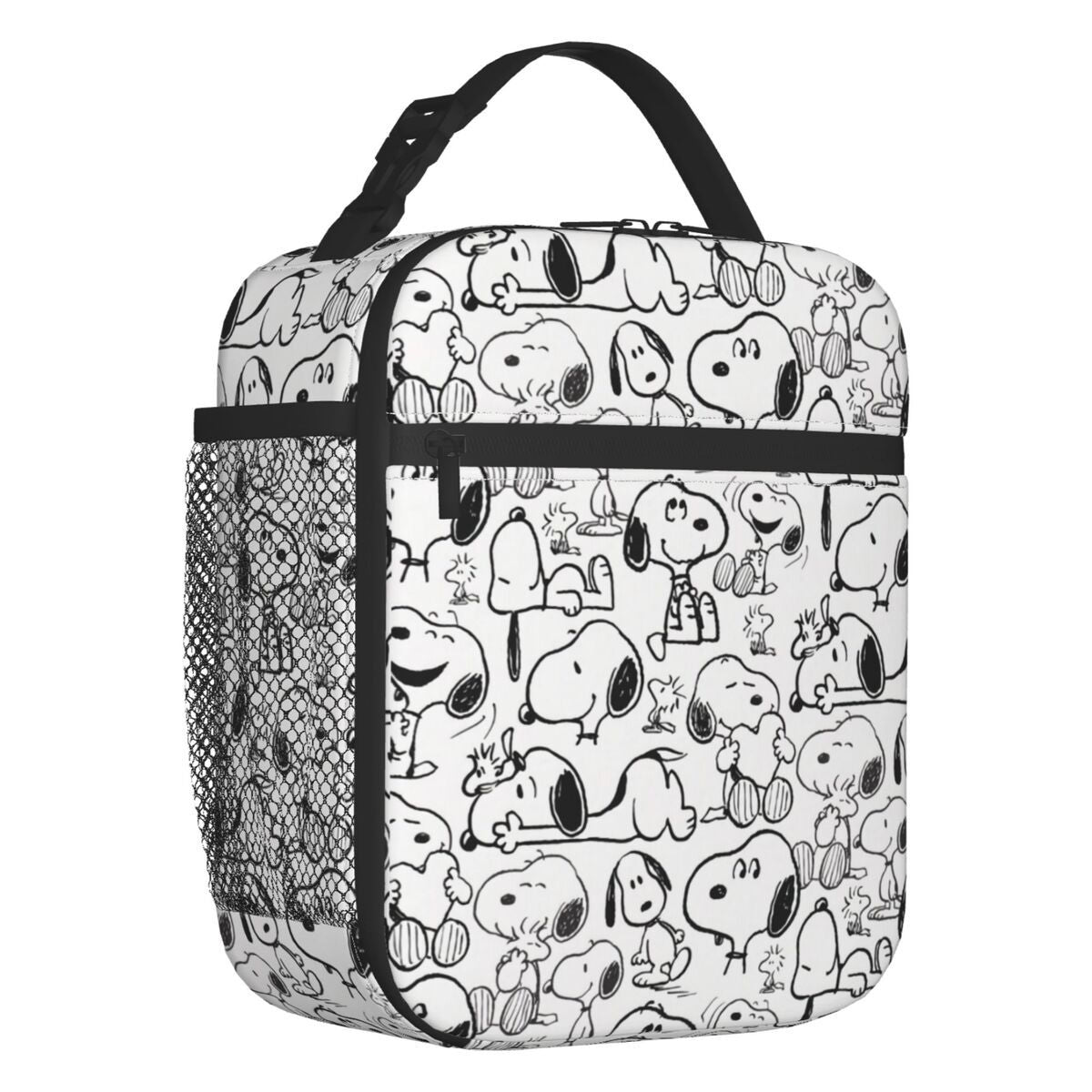 Snoopy Lunch Tote with Side Mesh Pocket - ChildAngle