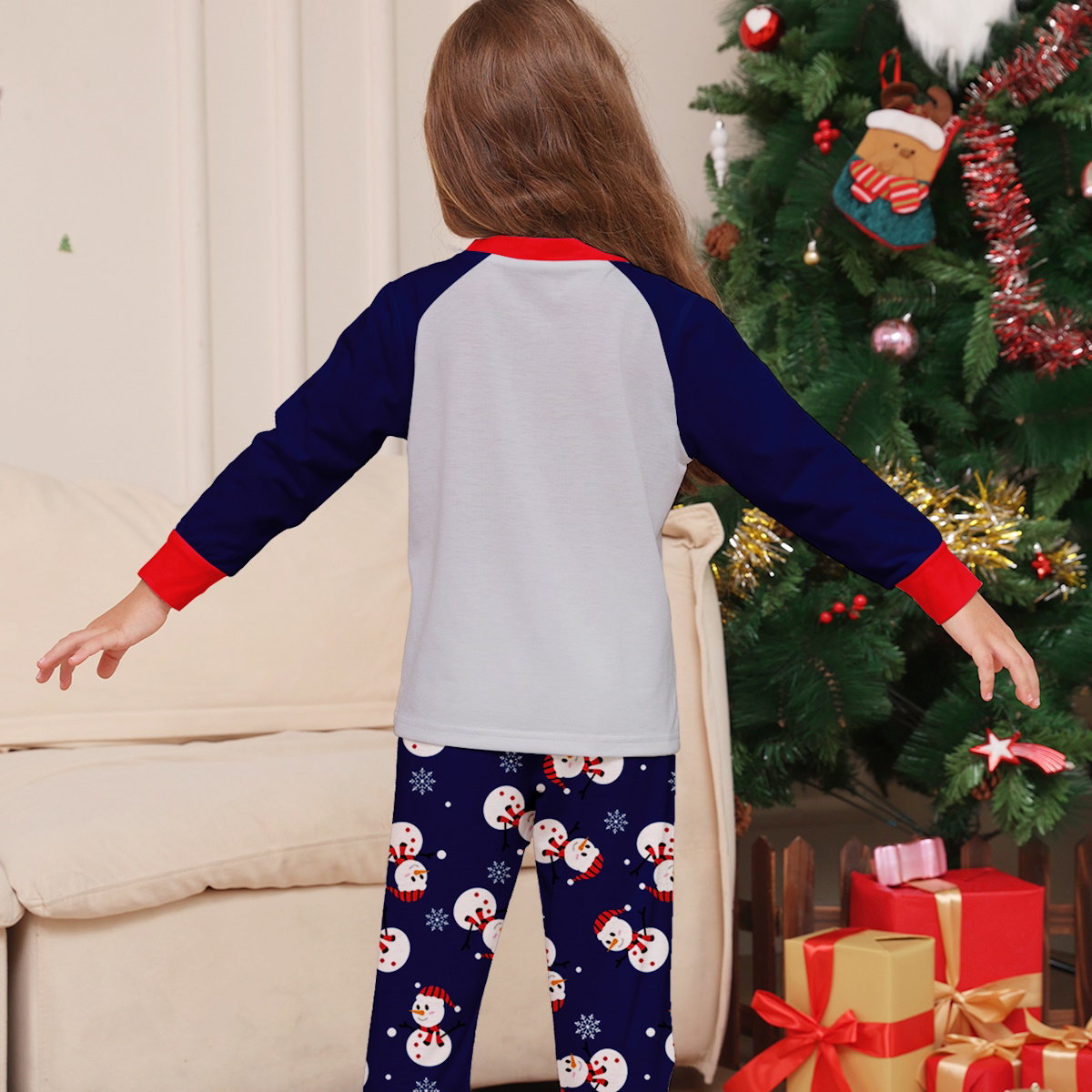 Christmas Family Matching Pajamas Sets Merry Christmas Snowman Pants - ChildAngle