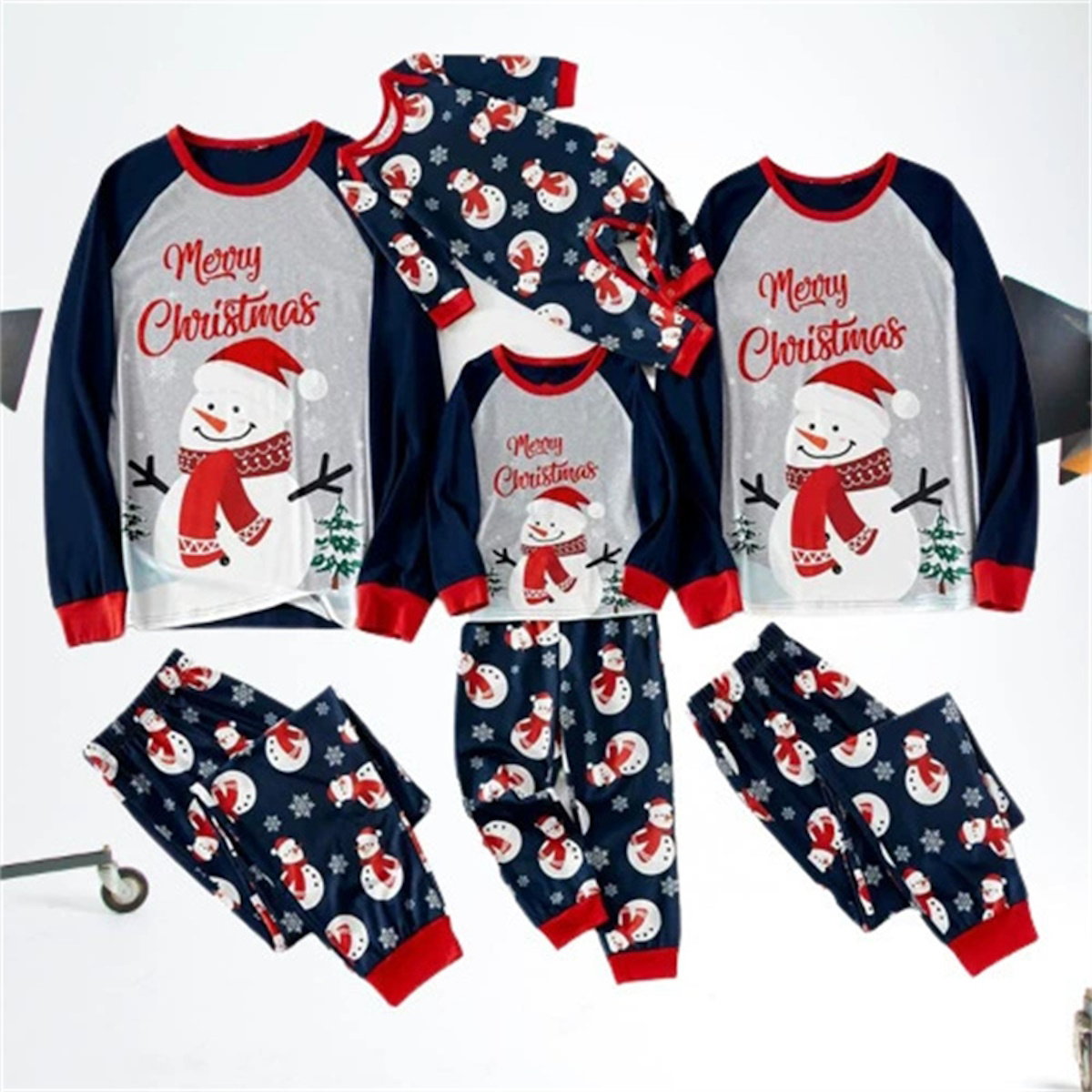 Christmas Family Matching Pajamas Sets Merry Christmas Snowman Pants - ChildAngle